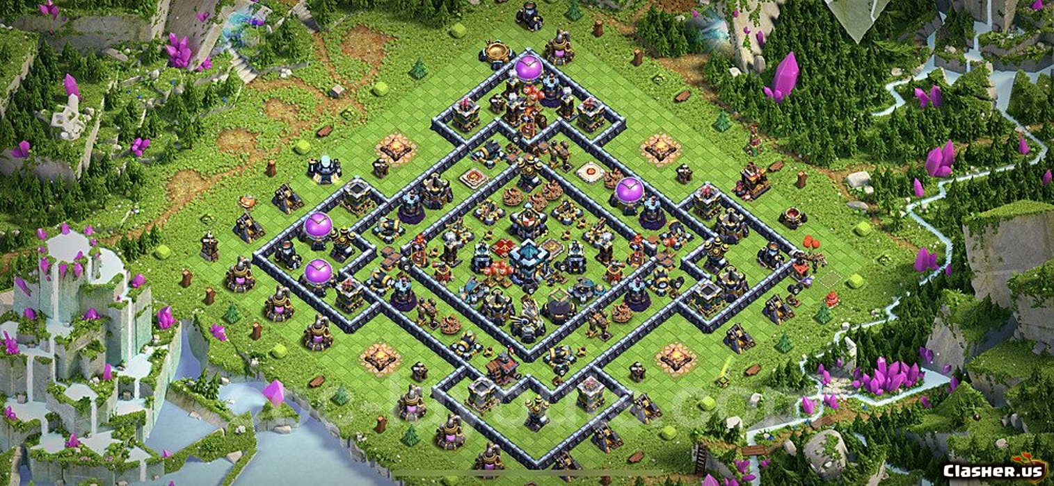 Town Hall 13 Base #45c81175-92e5-4af3-8cda-d9c7f07d2b3f