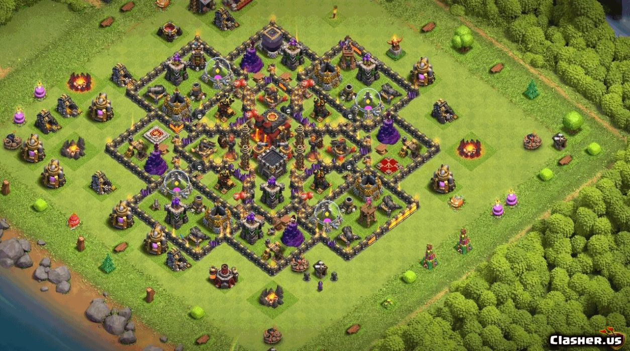 Town Hall 10 Base #cba637d9-6d8a-4ec3-9ea8-ba1593b07365