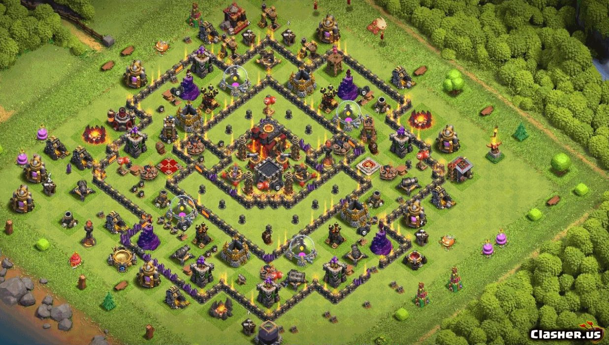 Town Hall 10 Base #d1a769d0-32f9-4897-9c34-47a4ba16dd5a