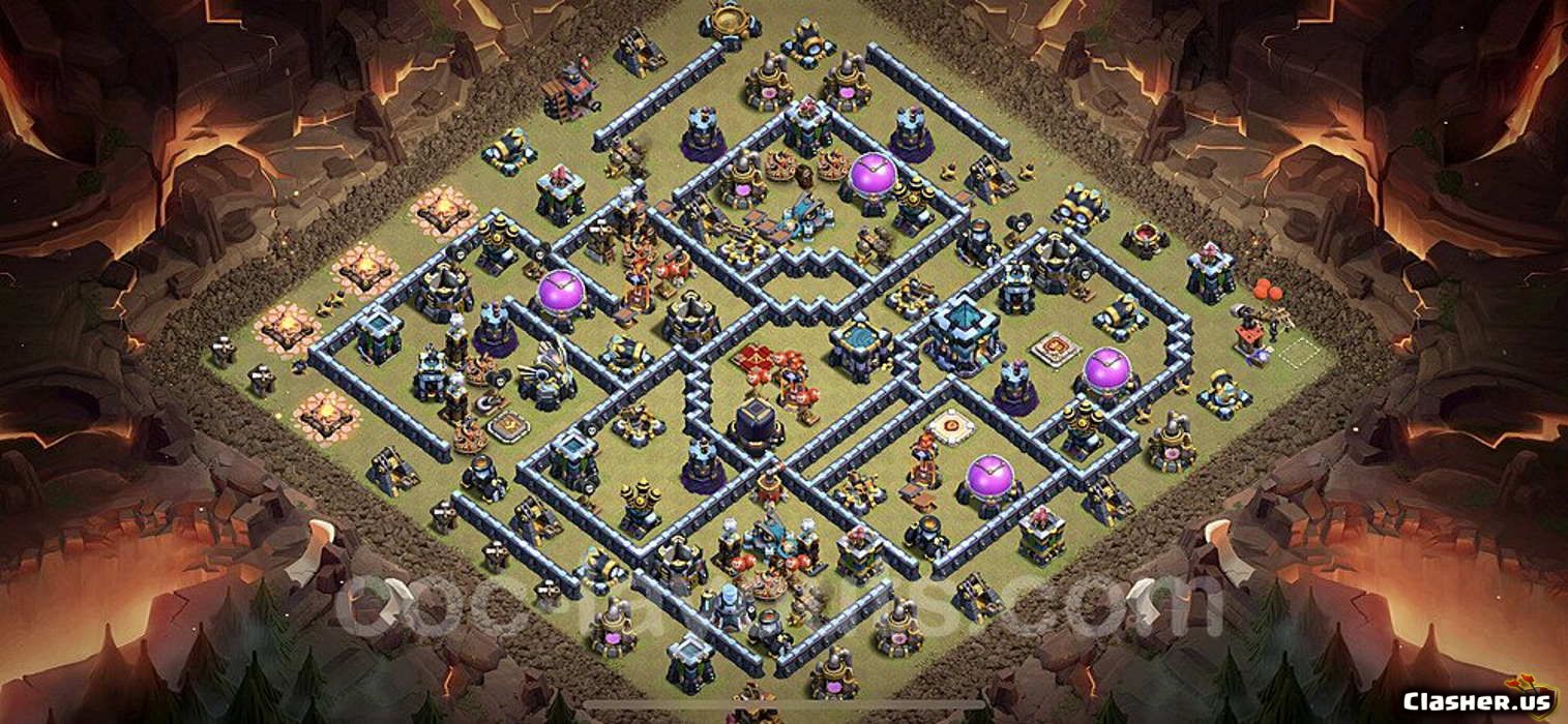 Town Hall 13 Base #d5de3e3f-7648-465e-96b2-fb6df7b23739