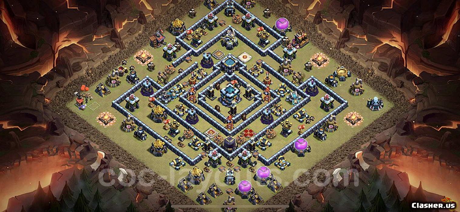 Town Hall 13 Base #f9b0fcec-eab9-496b-9441-7d8750b0ed87